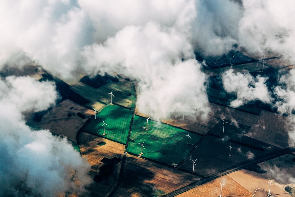 wind farm fields